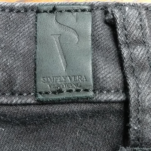 VERA WANG Black Denim Jeans size 4L - Picture 8 of 9